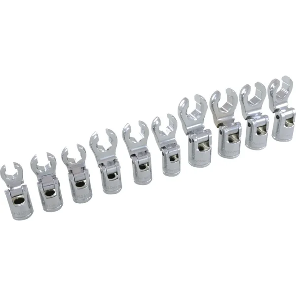 3/8″ Drive 10 Piece Metric, Flare Nut Socket Set, 10mm -19mm