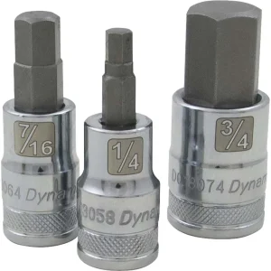 1/2″ Drive SAE Hex Head Standard Length, Chrome Bit Sockets - view 3