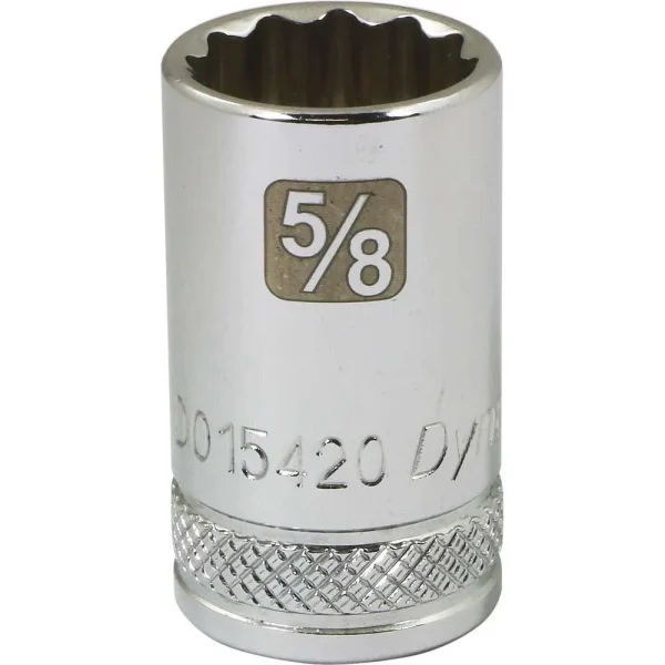1/2″ Drive 12 Point SAE, Standard Length, Chrome Sockets