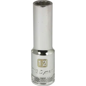 1/2″ Drive 12 Point Metric, Deep Length, Chrome Sockets