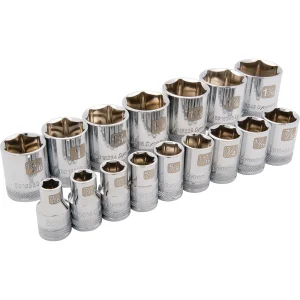 1/2″ Drive 16 Piece 6 Point Standard, SAE Socket Set, 3/8″ – 1-5/16″