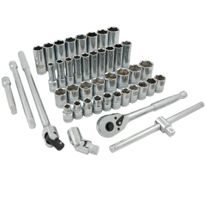1/2″ Drive 43 Piece 6 Point, Standard/Deep, Metric Socket Set, 10mm – 28mm