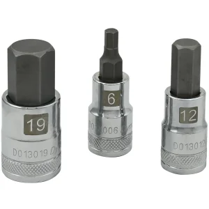 1/2″ Drive 7 Piece, Metric Standard, Hex Socket Set, 6mm – 19mm - view 4