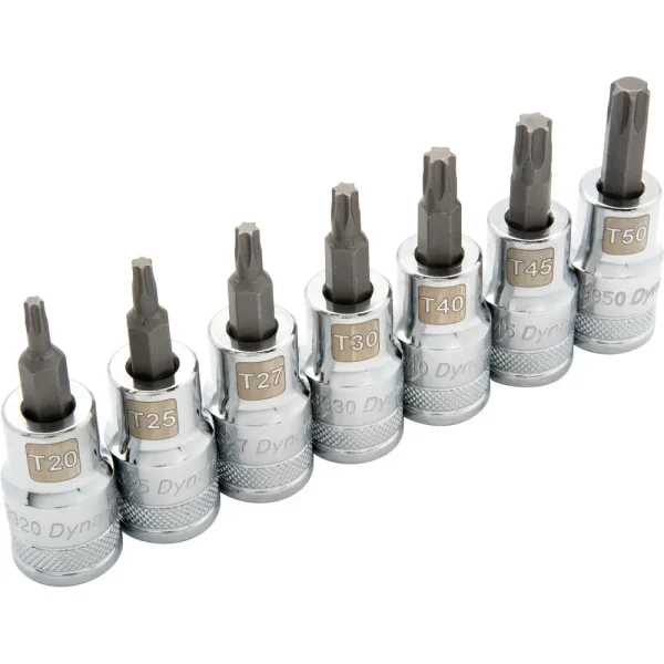 1/2″ Drive 7 Piece Standard, Torx® Socket Set, T20 – T50