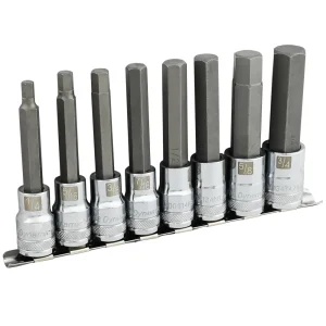 1/2″ Drive 8 Piece Long SAE, Hex Socket Set, 1/4″ – 3/4″ - view 2