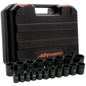 1/2″ Drive 19 Pieces 6 Point Standard SAE Impact Socket Set