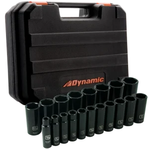 1/2″ Drive 19 Pieces 6 Point Deep SAE Impact Socket Set