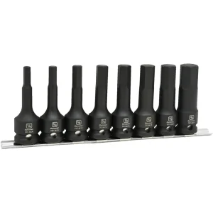 1/2″ Drive 8 Piece SAE Hex Bit Impact Socket Set - view 2