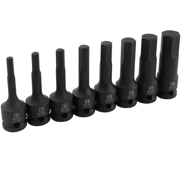 1/2″ Drive 8 Piece Metric Hex Bit Impact Socket Set