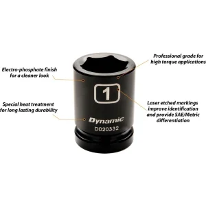 3/4″ Drive 6 Point SAE, Standard Length, Impact Sockets - view 2