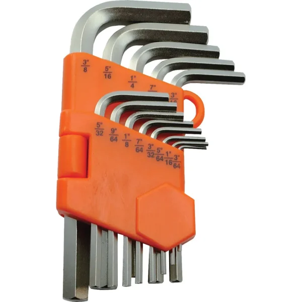 13 Piece SAE Regular Hex Key Set, 3/64″ – 3/8″