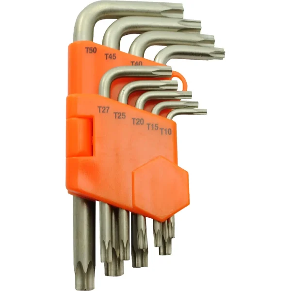 9 Piece Torx® Hex Key Set, T10 – T50