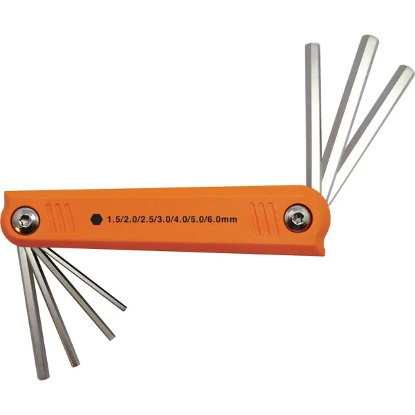 7 Piece Metric Folding Hex Key Set, 1.5mm – 6mm