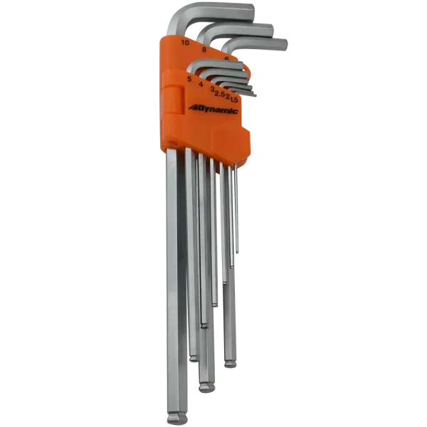 9 Piece Metric Extra Long High-Torque Hex Key Set, 1.5mm – 10mm