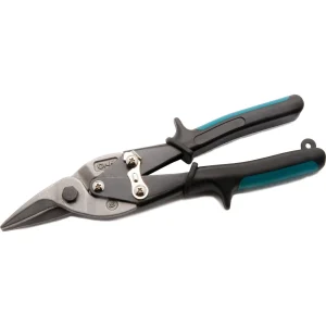 10″ Aviation Snips, Cuts Right, Green Handle