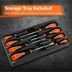 8 Piece Slotted and Phillips® Screwdriver Set With Comfort Grip Handles - view 2