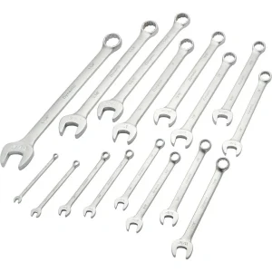 16 Piece SAE Combination Wrench Set, Contractor Series, Satin Finish, 1/4″ – 1-1/4″