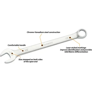 16 Piece SAE Combination Wrench Set, Contractor Series, Satin Finish, 1/4″ – 1-1/4″ - view 2