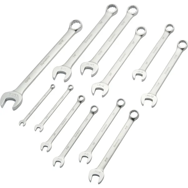 12 Piece SAE Combination Wrench Set, Contractor Series, Satin Finish, 1/4″ – 15/16″