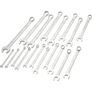 19 Piece Metric Combination Wrench Set, Contractor Series, Satin Finish, 6mm – 24mm
