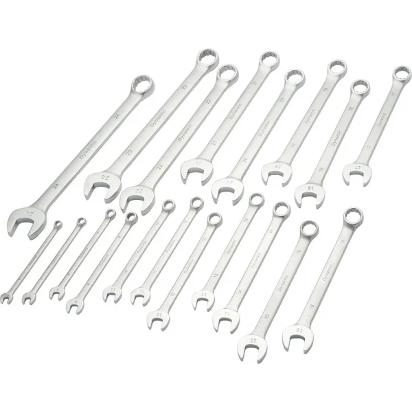 19 Piece Metric Combination Wrench Set, Contractor Series, Satin Finish, 6mm – 24mm