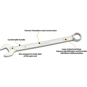19 Piece Metric Combination Wrench Set, Contractor Series, Satin Finish, 6mm – 24mm - view 2