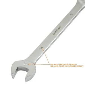 19 Piece Metric Combination Wrench Set, Contractor Series, Satin Finish, 6mm – 24mm - view 3