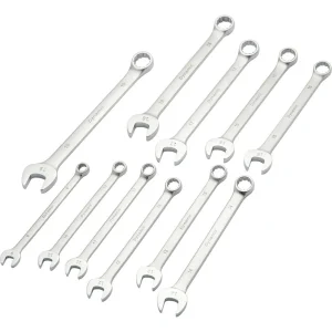 11 Piece Metric Combination Wrench Set, Contractor Series, Satin Finish, 9mm – 19mm