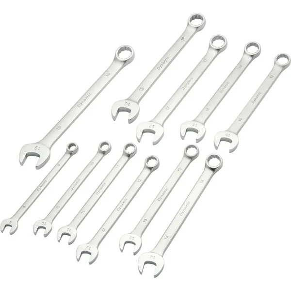 11 Piece Metric Combination Wrench Set, Contractor Series, Satin Finish, 9mm – 19mm
