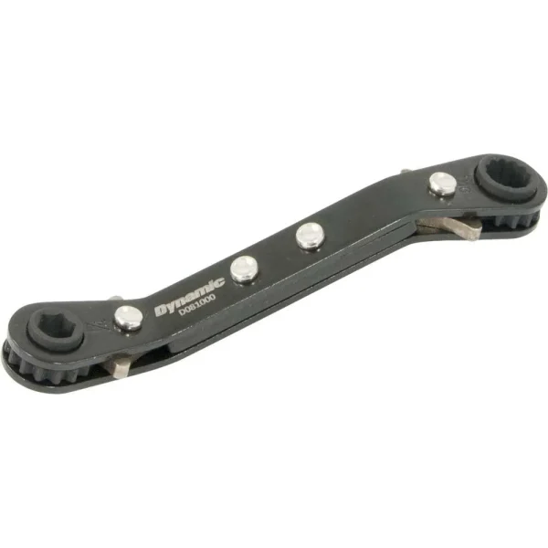 1/4″ X 5/16″ Double Box End Ratcheting Wrench, 25° Offset