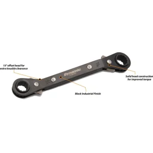 1/4″ X 5/16″ Double Box End Ratcheting Wrench, 25° Offset - view 2