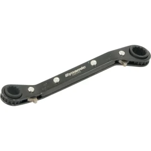 3/8″ X 7/16″ Double Box End Ratcheting Wrench, 25° Offset