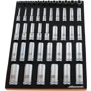 1/4”, 3/8” & 1/2” Drive Metric Deep Chrome Sockets