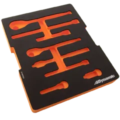 9 Piece Ratchet, Extension, U-Joint and Flex Handle Set, 3/8” and 1/2” Drive, Includes Foam Tool Organizer - view 2