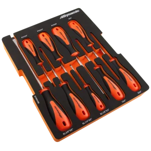 10 Piece Screwdriver Set with Foam Tool Organizer