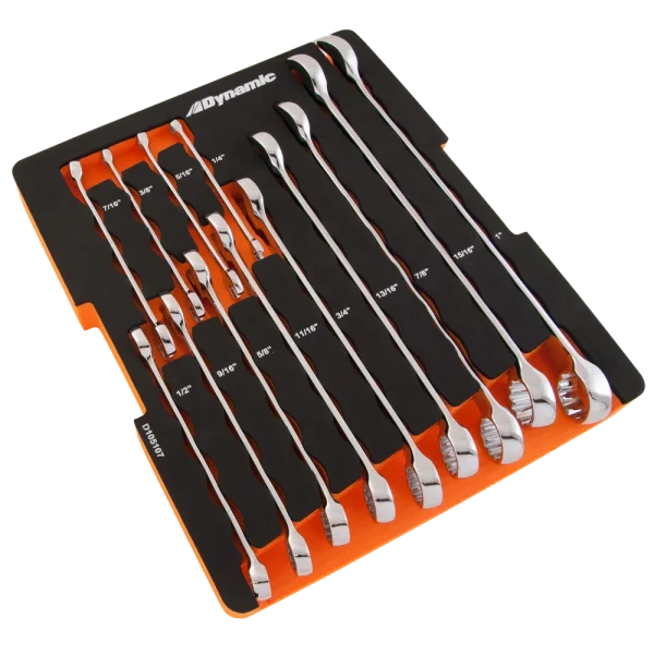 14 Piece SAE Combination Wrenches With Foam Tool Organizer
