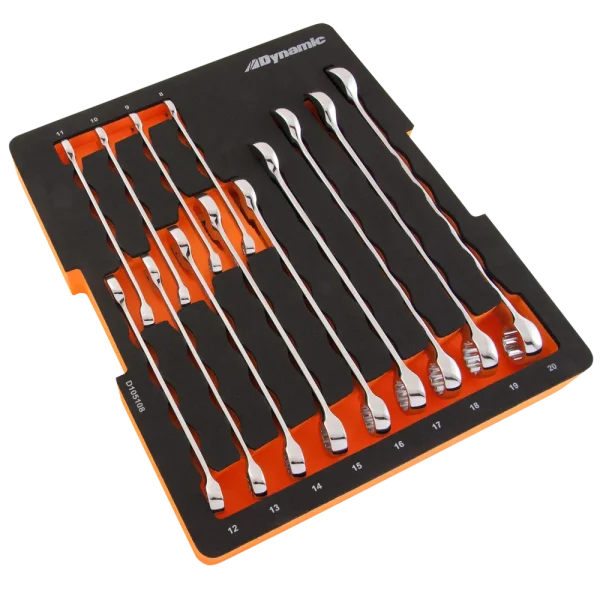 14 Piece Metric Combination Wrenches With Foam Tool Organizer