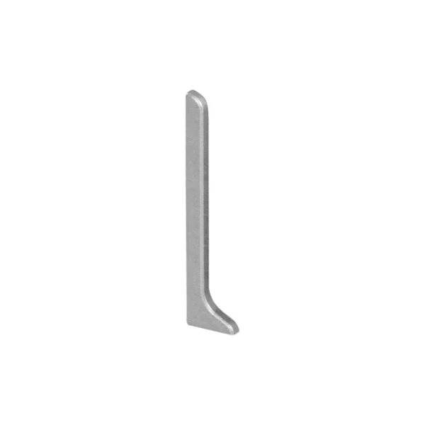 Schluter DESIGNBASE-SL End Cap (Left) | Aluminum / Brushed Stainless Appearance / 2-3/8″
