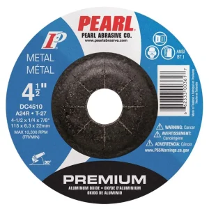Pearl Premium AO Depressed Center Grinding Wheel – 4-1/2″ x 7/8″
