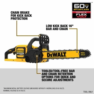 DeWalt Flexvolt 16in Cordless Chainsaw - view 3