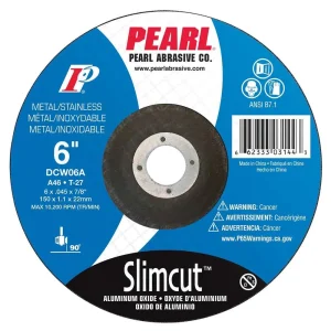 Pearl SlimCut Aluminum Oxide Thin Cut-Off Wheels – 6″