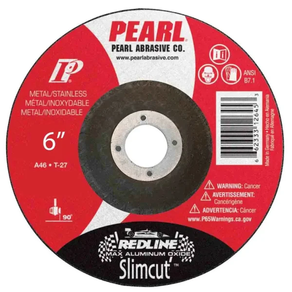 Pearl Redline SlimCut Thin Cut-Off Wheels – 6″ x .045″ x 7/8″