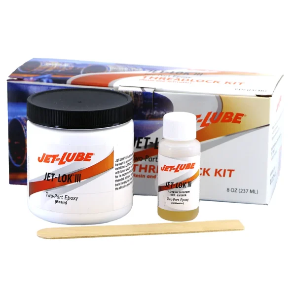 Jet-Lube Jet-Lok III 2 Part Epoxy Thread Locking Compound, 8oz