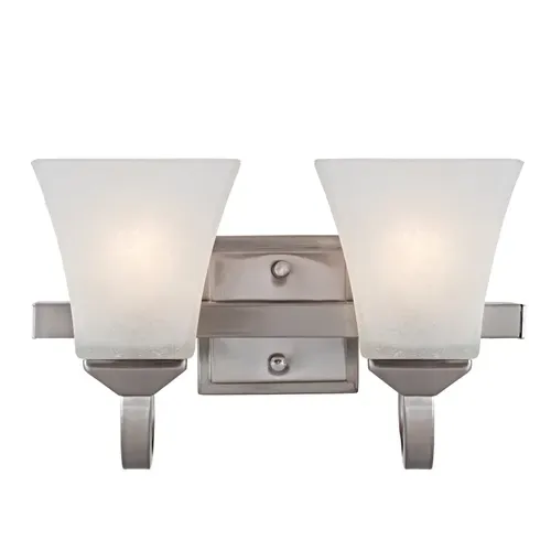 DESIGN HOUSE 514752 TORINO 2-LIGHT WALL MOUNT SATIN NICKEL