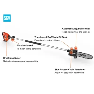 ECHO 56V 12′ Fixed Length Pruner w/ 10″ Bar (Tool Only) - view 2