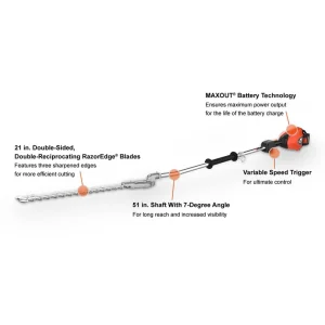ECHO DSHC-2600 Shafted Hedge Trimmer (Tool only) - view 2