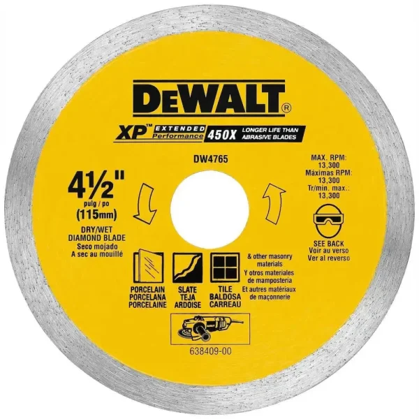 Dewalt 4-1/2″ Dry Porcelain Tile Blade