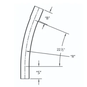 4″x 2′ Radius Type C 22.5 Degree Bend Belled End – D CDB40-23