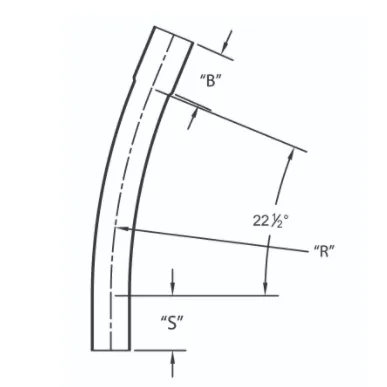 4″x 2′ Radius Type C 22.5 Degree Bend Belled End – D CDB40-23