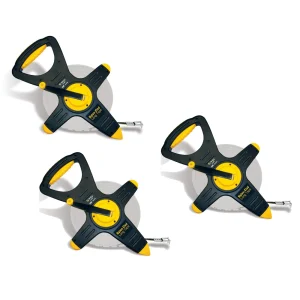 David White SitePRO 32-20010B Steel Tape 200 Feet Measurements in Ft/In/10ths (3 Tape Measures)